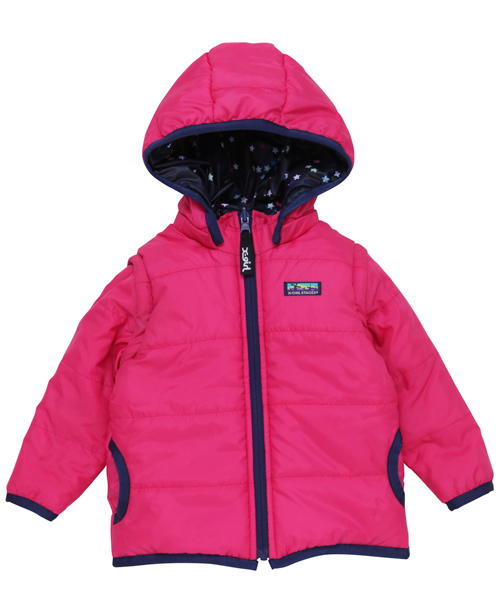 X-girl Stages（エックスガールステージス）の「【VERY11月号掲載】MULTI WAY REVERSIBLE PUFF JUMPER GALAXY(4T～7T)（その他アウター・キッズ・ブラック/ピンク・4T/5T/6T/7T）」の9枚目の写真