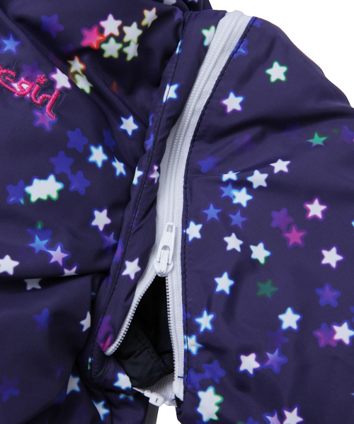 X-girl Stages（エックスガールステージス）の「【VERY11月号掲載】MULTI WAY REVERSIBLE PUFF JUMPER GALAXY(4T～7T)（その他アウター・キッズ・ブラック/ピンク・4T/5T/6T/7T）」の6枚目の写真