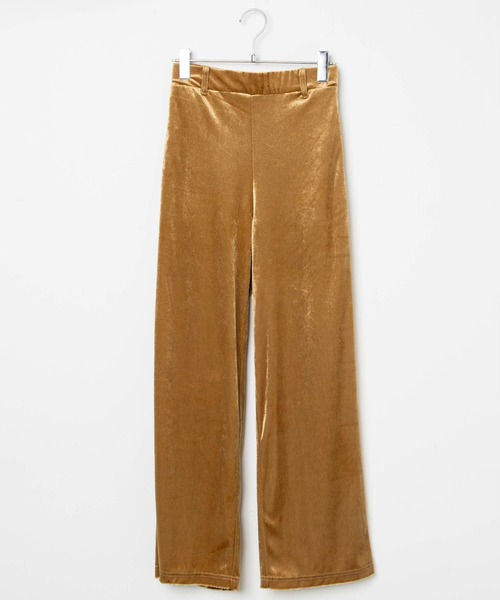 byYOUANCE(バイユアンス)の「ベロアストレートパンツ(その他パンツ・レディース・ブラック/ダークブラウン/グリーン/イエロー・FREE)」の20枚目の写真