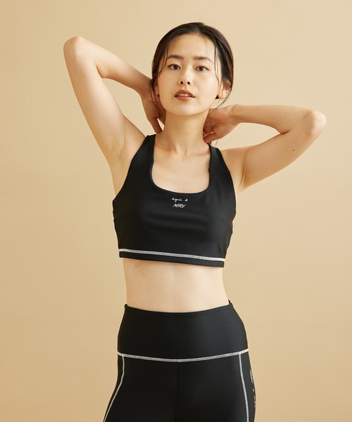 agnes b.（アニエスベー）の「【agnes b.×NERGY】UV＆水陸両用 ステッチ入りスポーツブラ（スポーツブラ・レディース・ライトグレー/ブラック・S/M）」の11枚目の写真