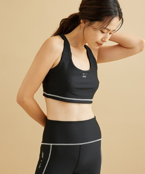 agnes b.（アニエスベー）の「【agnes b.×NERGY】UV＆水陸両用 ステッチ入りスポーツブラ（スポーツブラ・レディース・ライトグレー/ブラック・S/M）」の8枚目の写真