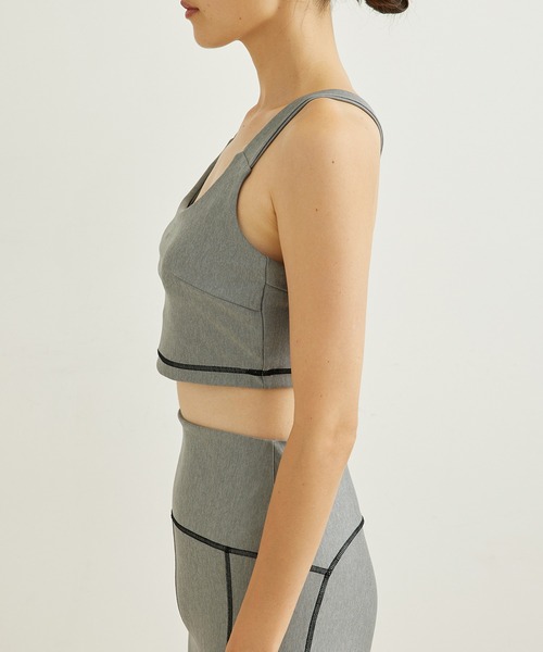 agnes b.（アニエスベー）の「【agnes b.×NERGY】UV＆水陸両用 ステッチ入りスポーツブラ（スポーツブラ・レディース・ライトグレー/ブラック・S/M）」の6枚目の写真