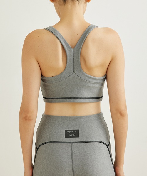 agnes b.（アニエスベー）の「【agnes b.×NERGY】UV＆水陸両用 ステッチ入りスポーツブラ（スポーツブラ・レディース・ライトグレー/ブラック・S/M）」の16枚目の写真