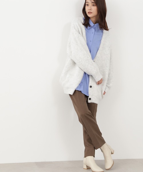 N.（N. Natural Beauty Basic）（エヌエヌナチュラルビューティーベーシック）の「【横田ひかるさん着用】◆ビッグカラーロングカフスシャツ（シャツ/ブラウス・レディース・オフホワイト/ブルー・MEDIUM）」の13枚目の写真