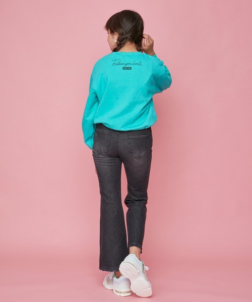 JENNI love（ジェニィラブ）の「裾しぼりトレーナー（スウェット・キッズ・ブラック/オフホワイト/グリーン・130cm/140cm/150cm/160cm）」の8枚目の写真