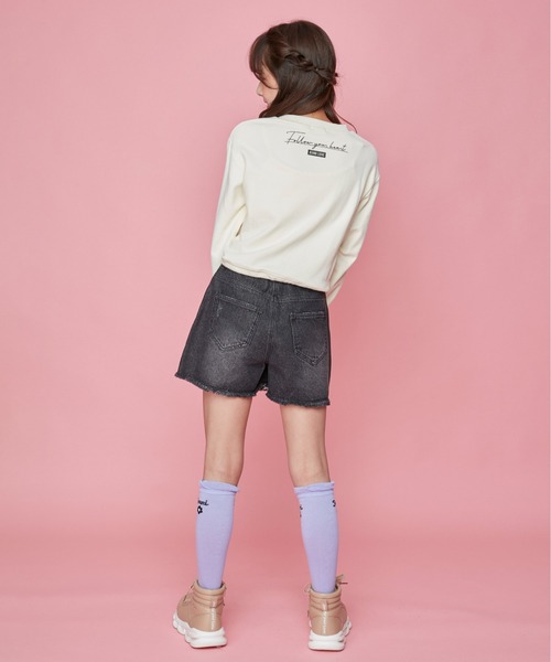 JENNI love（ジェニィラブ）の「裾しぼりトレーナー（スウェット・キッズ・ブラック/オフホワイト/グリーン・130cm/140cm/150cm/160cm）」の5枚目の写真