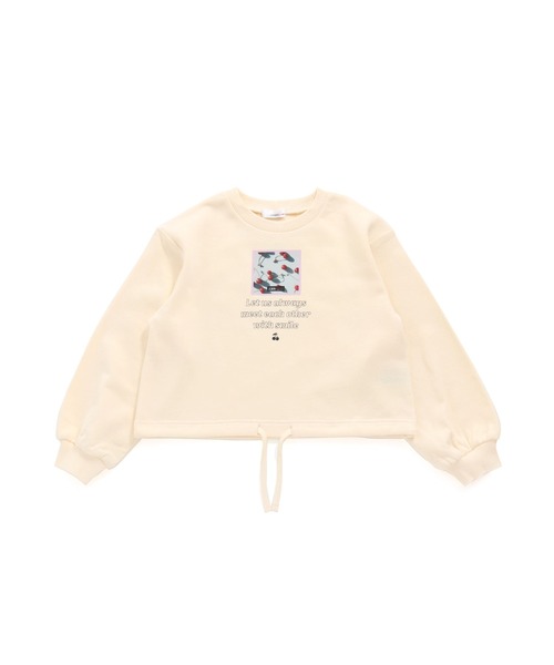 JENNI love（ジェニィラブ）の「裾しぼりトレーナー（スウェット・キッズ・ブラック/オフホワイト/グリーン・130cm/140cm/150cm/160cm）」の9枚目の写真