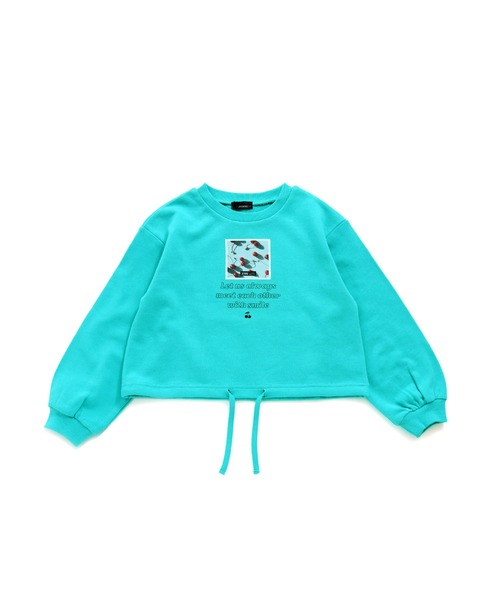 JENNI love（ジェニィラブ）の「裾しぼりトレーナー（スウェット・キッズ・ブラック/オフホワイト/グリーン・130cm/140cm/150cm/160cm）」の13枚目の写真