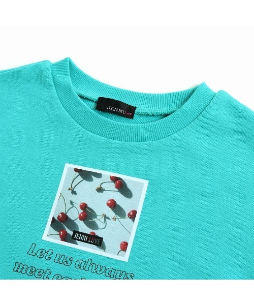 JENNI love（ジェニィラブ）の「裾しぼりトレーナー（スウェット・キッズ・ブラック/オフホワイト/グリーン・130cm/140cm/150cm/160cm）」の15枚目の写真