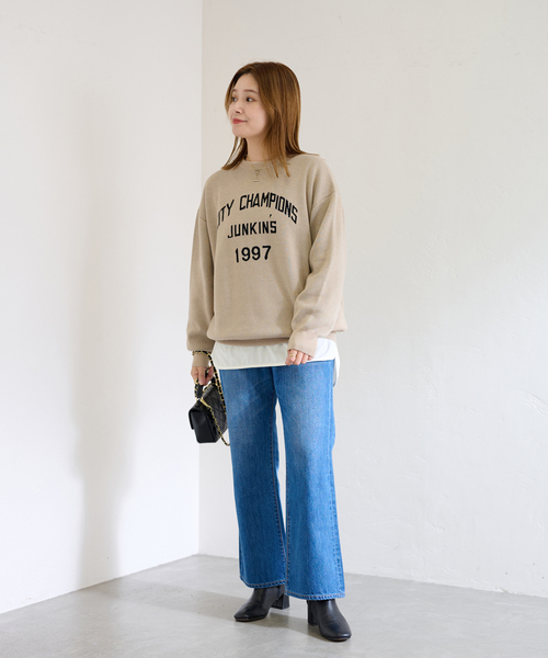 JOURNAL STANDARD（ジャーナルスタンダード）の「ドルマンラウンドヘムプルオーバー（Tシャツ/カットソー・レディース・ホワイト/ホワイト×ホワイト・FREE）」の6枚目の写真