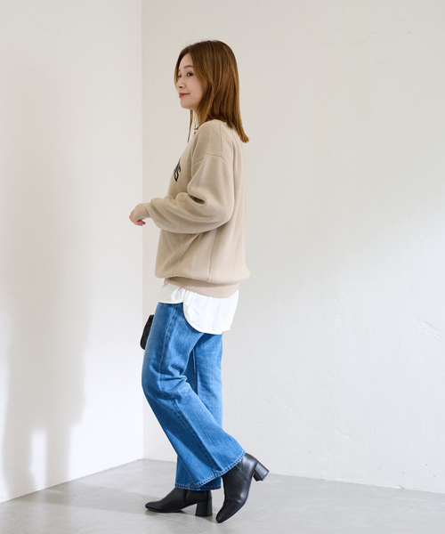 JOURNAL STANDARD（ジャーナルスタンダード）の「ドルマンラウンドヘムプルオーバー（Tシャツ/カットソー・レディース・ホワイト/ホワイト×ホワイト・FREE）」の7枚目の写真