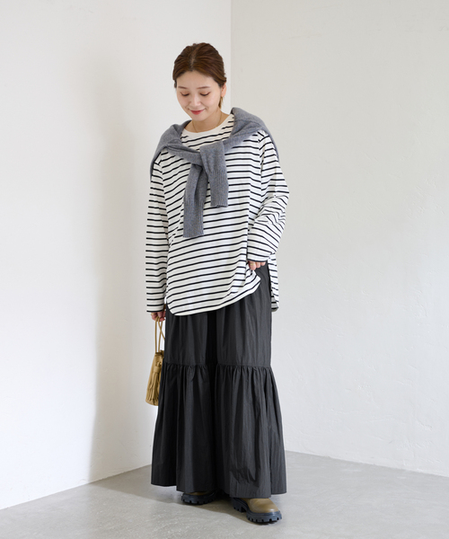 JOURNAL STANDARD（ジャーナルスタンダード）の「ドルマンラウンドヘムプルオーバー（Tシャツ/カットソー・レディース・ホワイト/ホワイト×ホワイト・FREE）」の14枚目の写真