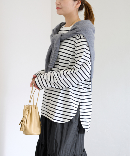 JOURNAL STANDARD（ジャーナルスタンダード）の「ドルマンラウンドヘムプルオーバー（Tシャツ/カットソー・レディース・ホワイト/ホワイト×ホワイト・FREE）」の18枚目の写真