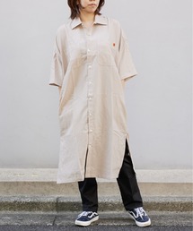 オープンカラーシャツワンピース【OPEN COLLAR SHIRT OP】
