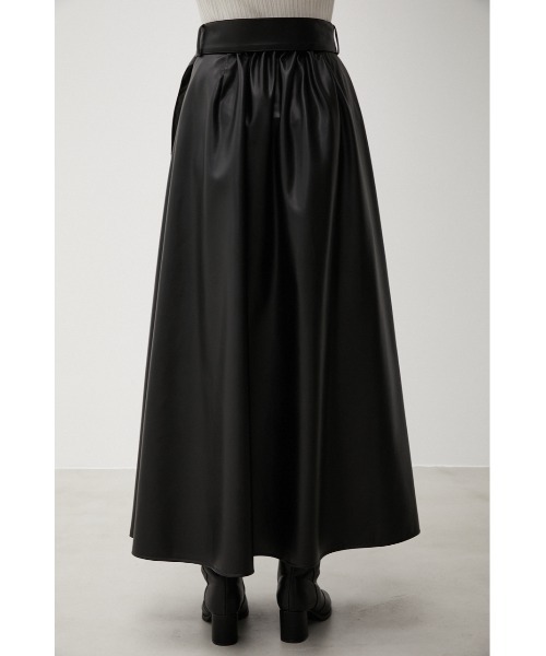 AZUL by moussy（アズールバイマウジー）の「FAUX LEATHER HIGH WAIST SKIRT/フェイクレザーハイウエストスカート（スカート・レディース・アイボリー/ブラック/ダークブルー・SMALL/MEDIUM）」の19枚目の写真