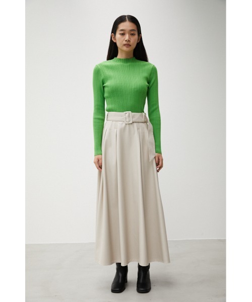 AZUL by moussy（アズールバイマウジー）の「FAUX LEATHER HIGH WAIST SKIRT/フェイクレザーハイウエストスカート（スカート・レディース・アイボリー/ブラック/ダークブルー・SMALL/MEDIUM）」の7枚目の写真