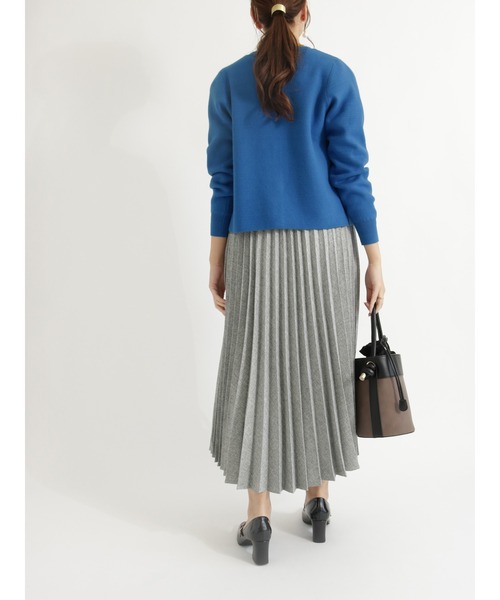 Te chichi（テチチ）の「フロントパールVネックカーディガン（カーディガン/ボレロ・レディース・ブラック/オフホワイト/グレー/ブルー・ﾌﾘ-）」の16枚目の写真