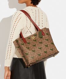 COACH | ウィロウ トート・シグネチャー キャンバス・レキシー プリント(トートバッグ)