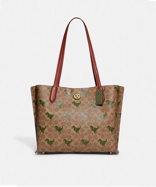 COACH（コーチ）の「ウィロウ トート・シグネチャー キャンバス・レキシー プリント（トートバッグ・レディース・ブラウン系その他・ONE）」の9枚目の写真
