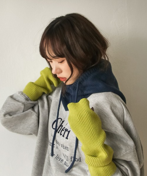 Chillfar（チルファー）の「ニットバラクラバ（ニットキャップ/ビーニー・レディース・ブラック/ブルー/グリーン/アイボリー・FREE）」の4枚目の写真