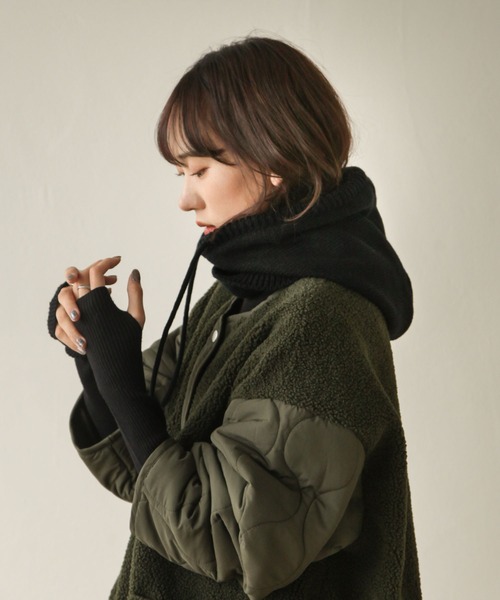 Chillfar（チルファー）の「ニットバラクラバ（ニットキャップ/ビーニー・レディース・ブラック/ブルー/グリーン/アイボリー・FREE）」の11枚目の写真