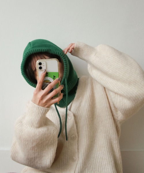 Chillfar（チルファー）の「ニットバラクラバ（ニットキャップ/ビーニー・レディース・ブラック/ブルー/グリーン/アイボリー・FREE）」の18枚目の写真