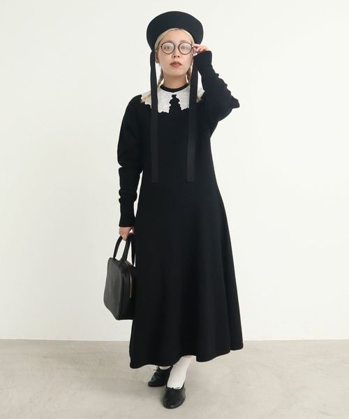 AMBIDEX(アンビデックス)の「WGハイネックフレアーワンピース(ワンピース・レディース・ブラック/ブルー/レッド・FREE)」の6枚目の写真