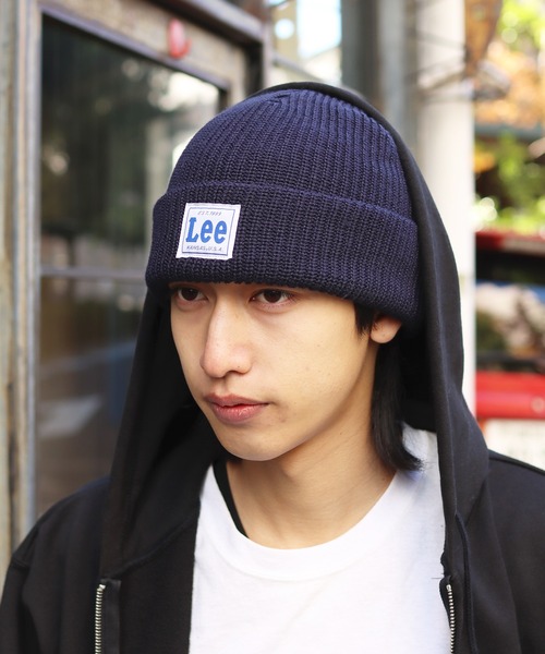 Lee(リー)の「Lee/リー LE WATCH CAP ACRYLIC ビーニー(ニットキャップ/ビーニー・メンズ・ネイビー/ピンク/ホワイト/オレンジ/グレー/ブラック/グリーン/イエロー/ワインレッド・57~59cm)」の5枚目の写真