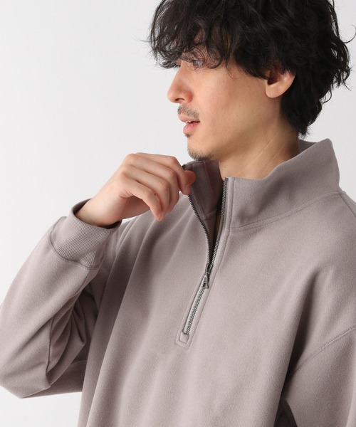 GLOBAL WORK（グローバルワーク）の「ウーリーテック/ハーフジップ/278054（その他トップス・メンズ・ライトベージュ/ブラウン・LARGE/MEDIUM/SMALL）」の7枚目の写真