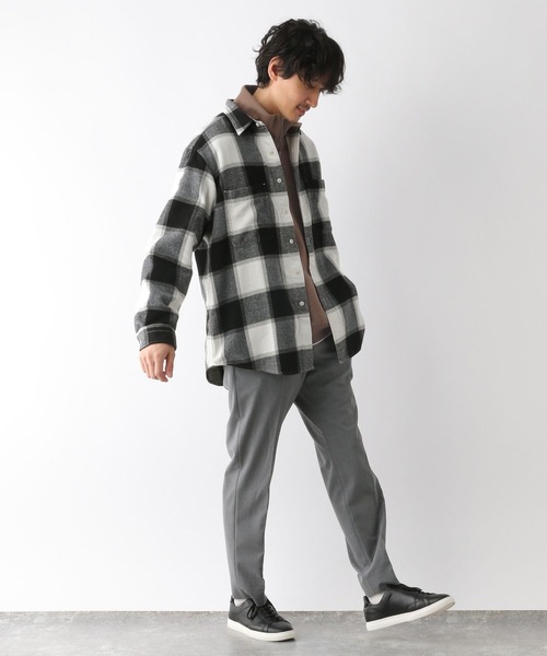 GLOBAL WORK（グローバルワーク）の「ウーリーテック/ハーフジップ/278054（その他トップス・メンズ・ライトベージュ/ブラウン・LARGE/MEDIUM/SMALL）」の5枚目の写真