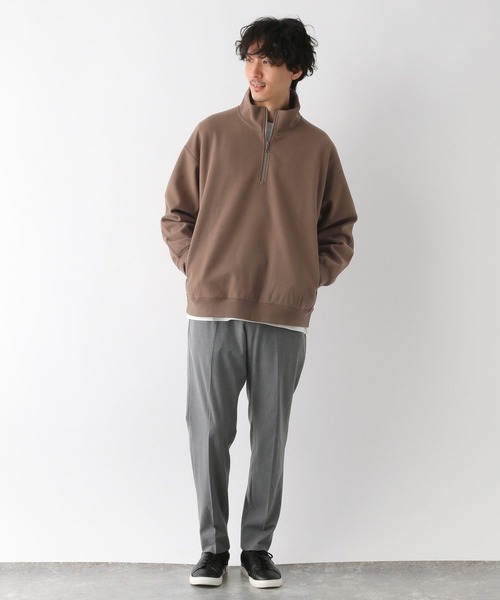 GLOBAL WORK（グローバルワーク）の「ウーリーテック/ハーフジップ/278054（その他トップス・メンズ・ライトベージュ/ブラウン・LARGE/MEDIUM/SMALL）」の9枚目の写真