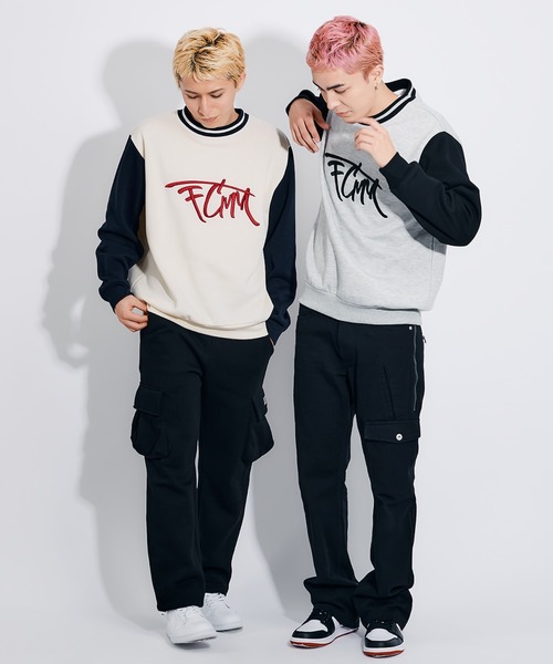 FCMM（エフシーエムエム）の「【日本限定アイテム】SKETCH LOGO LINED CREWNECK/スケッチロゴラインクルーネック（スウェット・メンズ・アイボリー/グレー・LARGE/MEDIUM）」の11枚目の写真