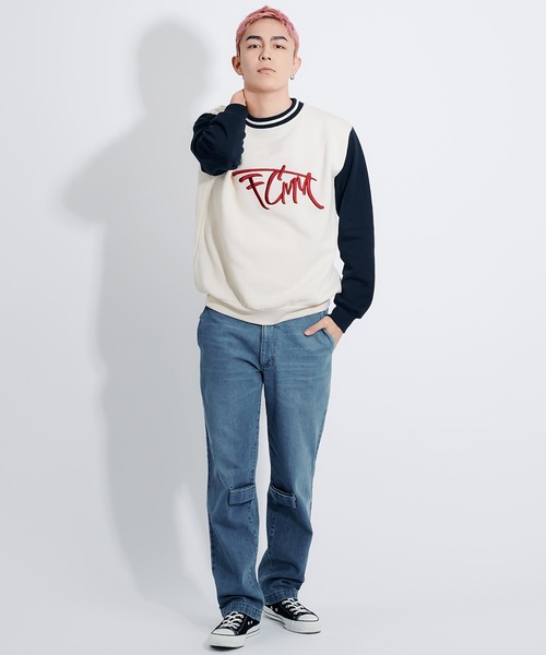 FCMM（エフシーエムエム）の「【日本限定アイテム】SKETCH LOGO LINED CREWNECK/スケッチロゴラインクルーネック（スウェット・メンズ・アイボリー/グレー・LARGE/MEDIUM）」の3枚目の写真