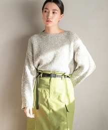 LOWRYS FARM | スラブヤーンクロップドロングスリーブ　187982(ニット/セーター)