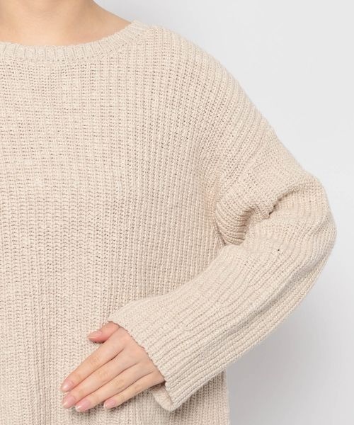 LOWRYS FARM（ローリーズファーム）の「スラブヤーンクロップドロングスリーブ　187982（ニット/セーター・レディース・グレー/グリーン/アイボリー・FREE）」の19枚目の写真