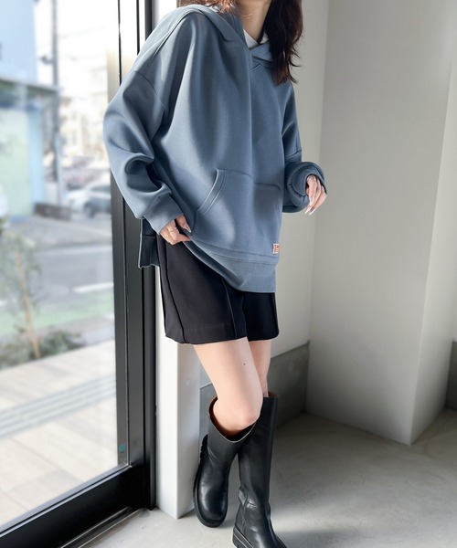 classicalelf（クラシカルエルフ）の「大人のミニ丈。センターピンタックショートパンツ（その他パンツ・レディース・ブラック/杢グレー・LARGE/MEDIUM/SMALL/X-LARGE）」の3枚目の写真