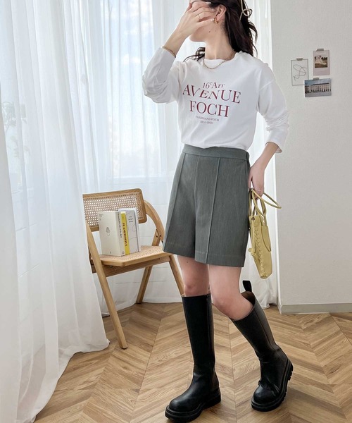 classicalelf（クラシカルエルフ）の「大人のミニ丈。センターピンタックショートパンツ（その他パンツ・レディース・ブラック/杢グレー・LARGE/MEDIUM/SMALL/X-LARGE）」の7枚目の写真