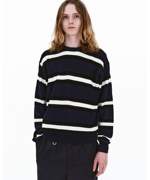SOPHNET.（ソフネット）の「BORDER CREWNECK KNIT（ニット/セーター