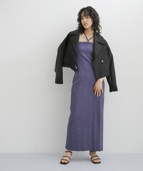 MILLER(ミラー)の「【Miller for ADAM ET ROPE'】Cup付 Camisole One-piece(ワンピース・レディース・ブラック/ベージュ/パープル系その他・FREE)」の18枚目の写真