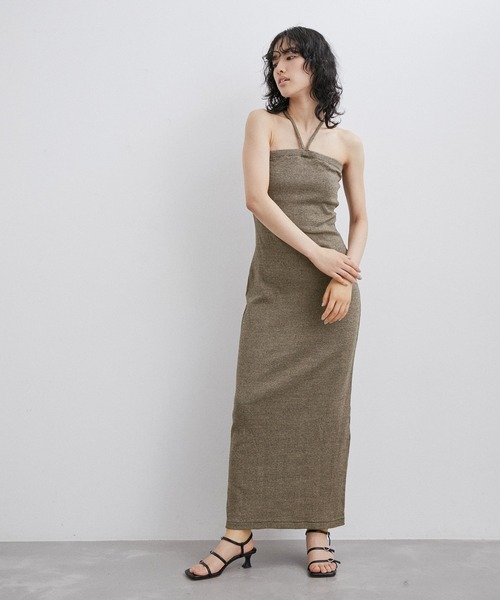 MILLER(ミラー)の「【Miller for ADAM ET ROPE'】Cup付 Camisole One-piece(ワンピース・レディース・ブラック/ベージュ/パープル系その他・FREE)」の6枚目の写真