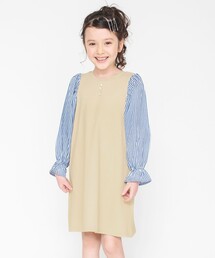 BRANSHES | 【WEB限定】ドット柄 / ギンガム / ストライプ柄袖ボリュームワンピース(ワンピース)