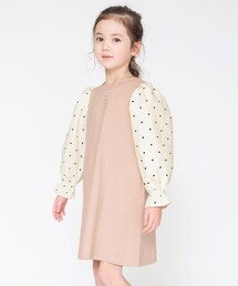 BRANSHES | 【WEB限定】ドット柄 / ギンガム / ストライプ柄袖ボリュームワンピース(ワンピース)