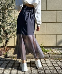 OLIVE des OLIVE | 裾シフォンコルセットマーメイドスカート(スカート)
