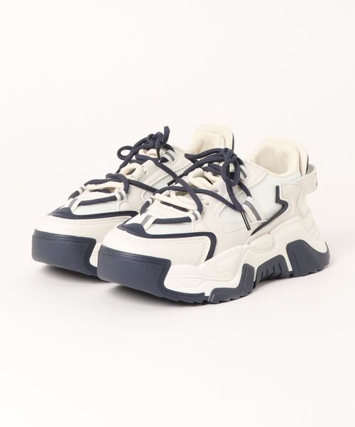 aimoha（アイモハ）の「ユニセックス厚底ソールスニーカー（スニーカー・レディース・ブラック/ベージュ/ホワイト・23.0cm/25.0cm/24.0cm/23.5cm/24.5cm/22.5cm）」の6枚目の写真