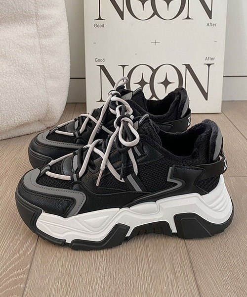 aimoha（アイモハ）の「ユニセックス厚底ソールスニーカー（スニーカー・レディース・ブラック/ベージュ/ホワイト・23.0cm/25.0cm/24.0cm/23.5cm/24.5cm/22.5cm）」の9枚目の写真