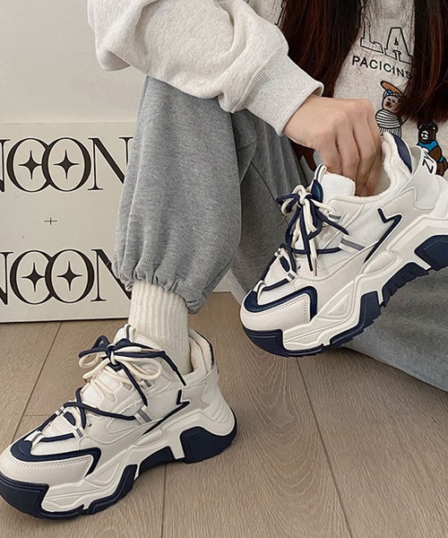 aimoha（アイモハ）の「ユニセックス厚底ソールスニーカー（スニーカー・レディース・ブラック/ベージュ/ホワイト・23.0cm/25.0cm/24.0cm/23.5cm/24.5cm/22.5cm）」の8枚目の写真