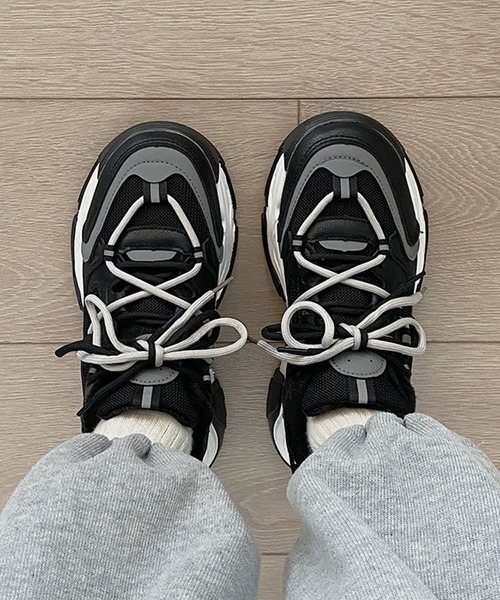 aimoha（アイモハ）の「ユニセックス厚底ソールスニーカー（スニーカー・レディース・ブラック/ベージュ/ホワイト・23.0cm/25.0cm/24.0cm/23.5cm/24.5cm/22.5cm）」の20枚目の写真