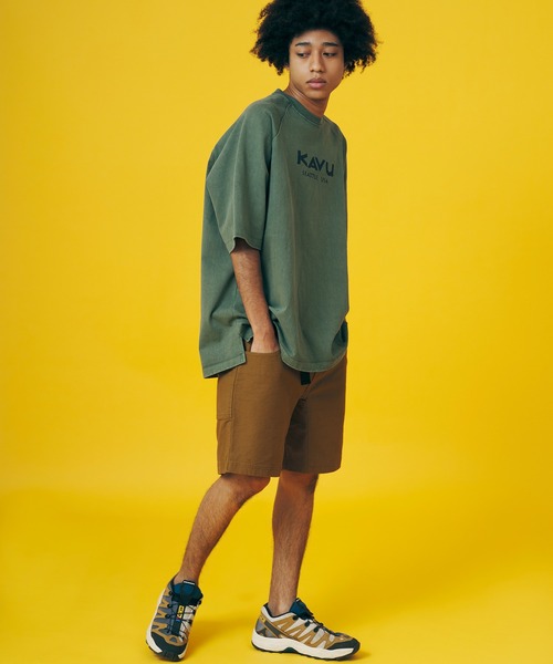 KAVU(カブー)の「KAVU/カブー Heavy Weight Tee/ヘビーウェイト S/S(Tシャツ/カットソー・メンズ・ブルー/グリーン/イエロー/ナチュラル/ネイビー/ブラウン/ブラック・LARGE/X-LARGE/MEDIUM)」の5枚目の写真