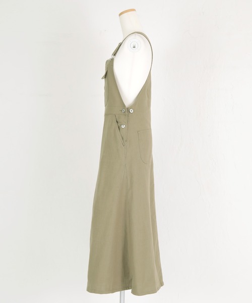 titivate（ティティベイト）の「フレアボリュームサロペットスカート（ジャンパースカート・レディース・カーキ/アイボリー/オフホワイト・S/M）」の10枚目の写真