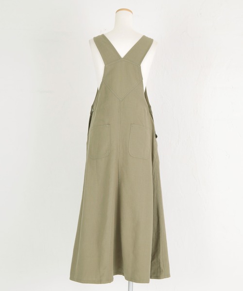 titivate（ティティベイト）の「フレアボリュームサロペットスカート（ジャンパースカート・レディース・カーキ/アイボリー/オフホワイト・S/M）」の15枚目の写真